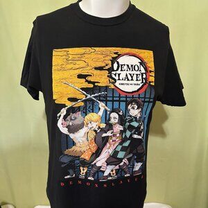 Demon Slayer Kimetsu No Yaiba Men's Black T Shirt Medium